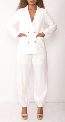 white blazer,blazer,australian designer, fashion designer, luxury, madola the label, all white, highend