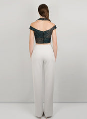 MADOLA-THE-LABEL - ALANA CROP TOP. Luxurious fabric which hugs the body, attached cups. Designed in Australia.